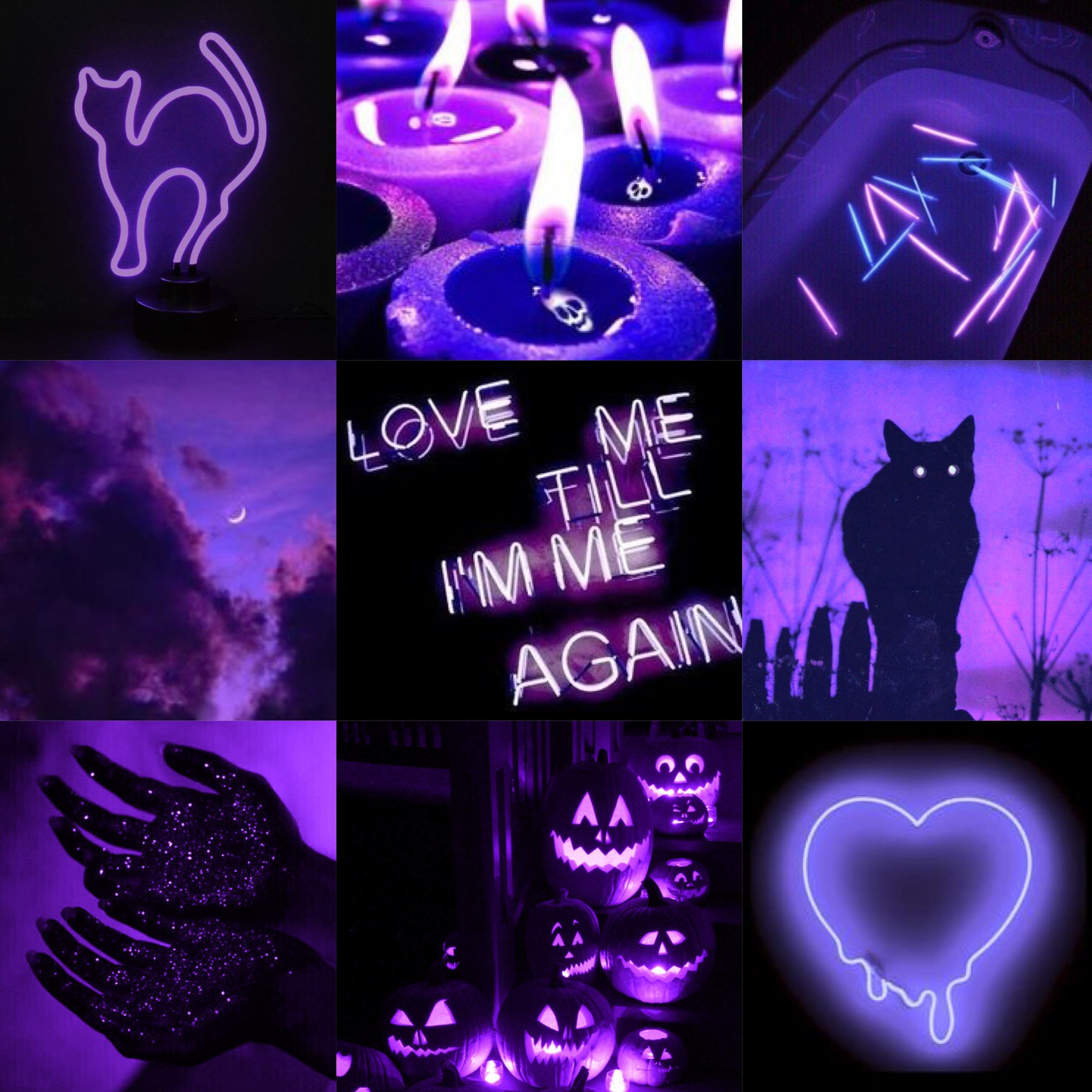 Dark Purple Aesthetic Spooky Halloween Nighttime FreeTo...