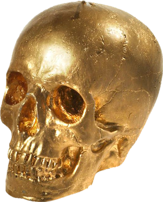 Золотой череп фото